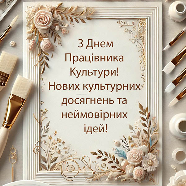 Вітання з Днем Працівника Культури №36