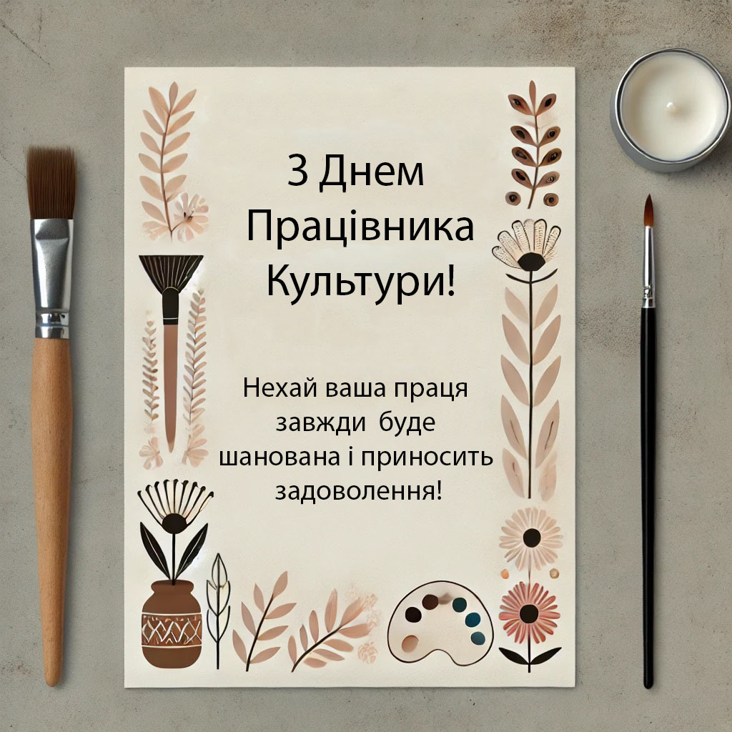 Вітання з Днем Працівника Культури №37