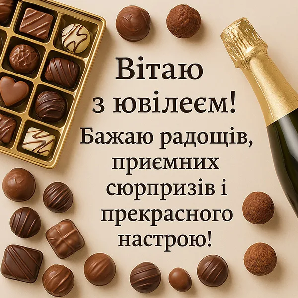 Привітання подрузі з ювілеєм №36