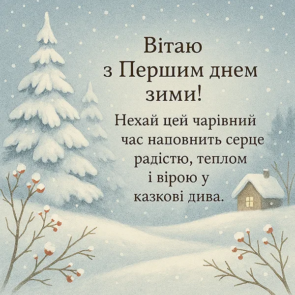 Привітання з першим днем зими №26