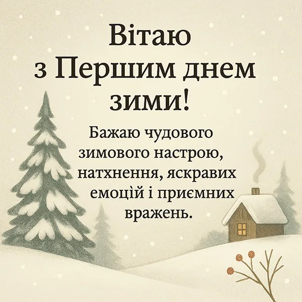 Привітання з першим днем зими №27