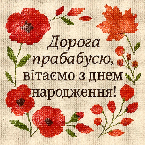 Привітання з Днем Народження прабабусі №28