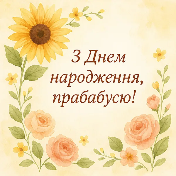 Привітання з Днем Народження прабабусі №29