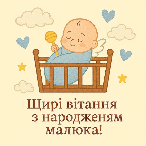 Привітання з новонародженим №32