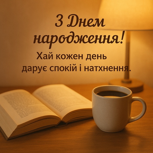 Стильна картинка-привітання з Днем Народження мужчині (№64)