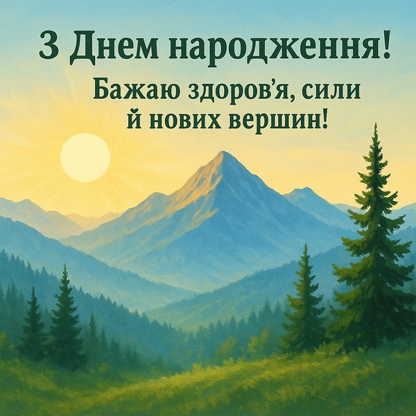 Красива картинка-привітання з Днем Народження мужчині (№66)