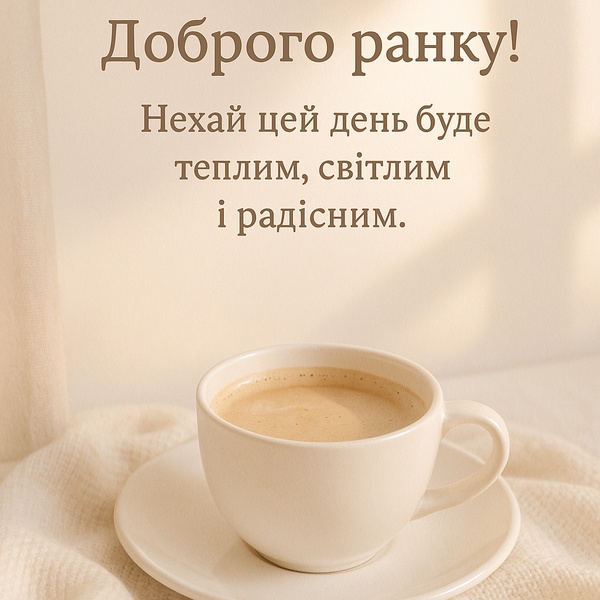 Картинка-побажання Доброго Ранку з запашною кавою (№34)
