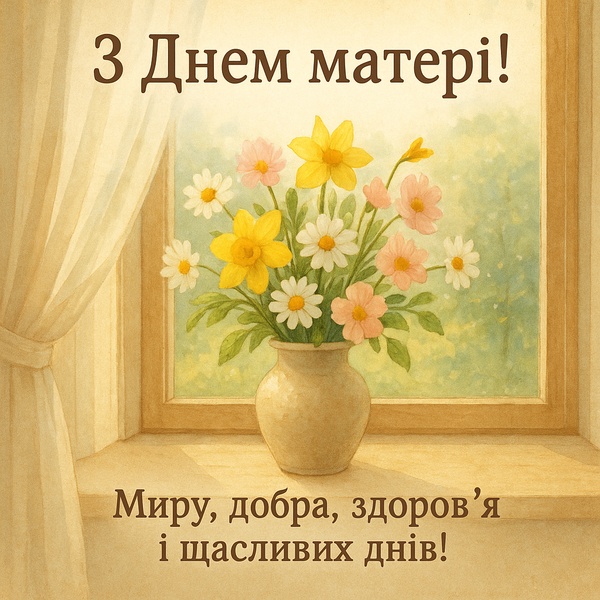 Художня листівка-привітання з Днем Матері (№36)