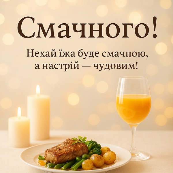 Картинка-побажання смачного з апетитним обідом (№29)