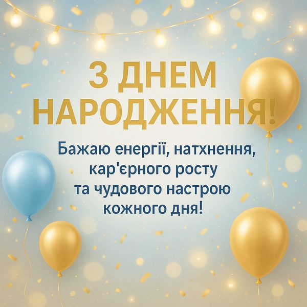 Святкова картинка-привітання з Днем Народження колезі по роботі (№32)