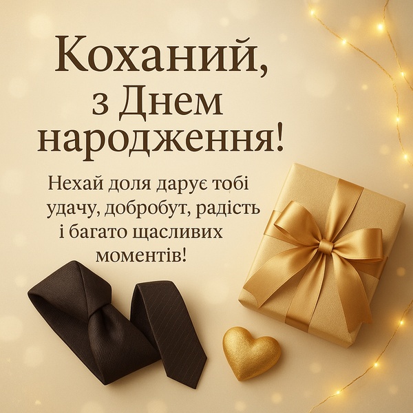 Оригінальна картинка-привітання з Днем Народження коханому (№27)
