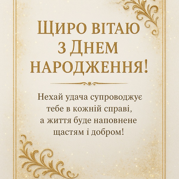 Вишукана листівка-привітання з Днем Народження найкращому другу (№38)